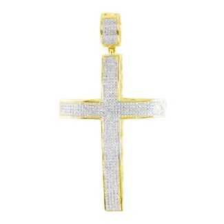 10K Gold | 1.00 CT | Diamond Cross Pendant