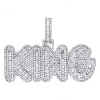 10K Gold | 4.9 CT | Diamond Baguette 'KING' Pendant