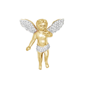 10K Gold | 0.65 CT | Diamond Angel Pendant